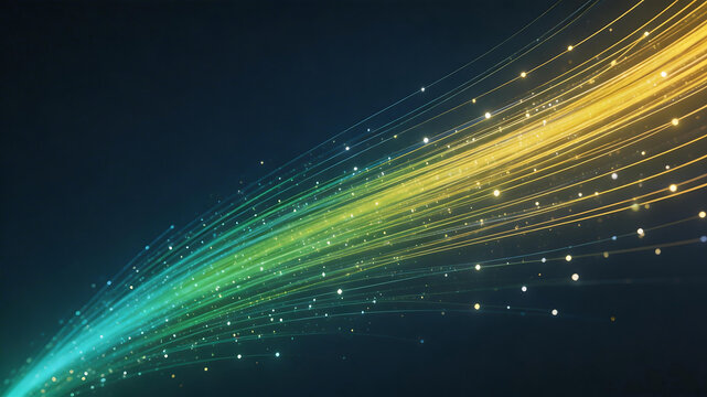Colorful Light Beams on Dark Background