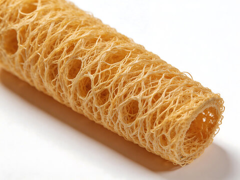 Closeup of woven cylindrical object