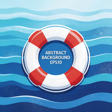 Lifebuoy on abstract water waves