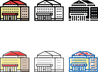 Fototapeta premium finance bank building color diversity icon vector. finance bank building sign. isolated symbol