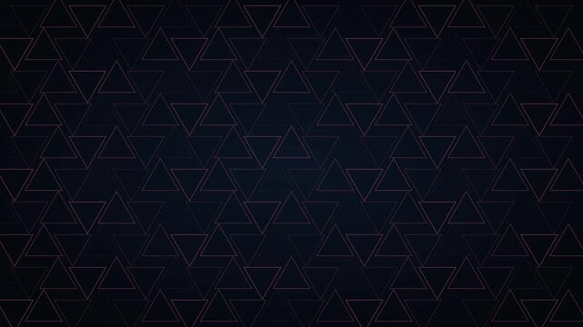 Dark geometric triangle pattern 4k background, with subtle pulsing, light animation