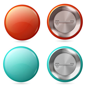 Colorful button badges for promotional marketing use transparent background