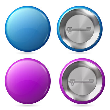Colorful button icons for design projects on transparent background
