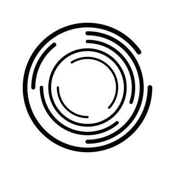 Abstract geometric loading bar icon for interface animation. Vector flat minimalist buffer spinner element isolated on white background.
