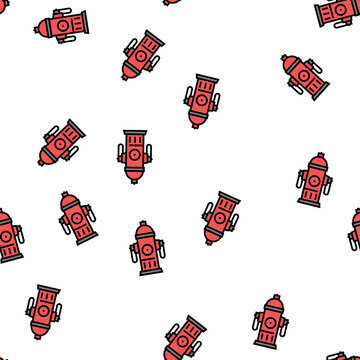 hydrant fire vector seamless pattern hydrant fire sign illustration
