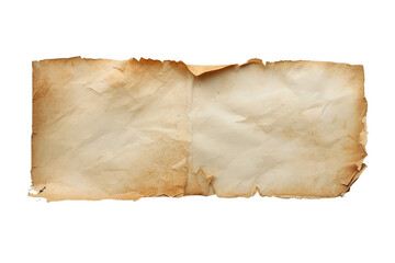Fototapeta premium Folded antique parchment spread with burned edges