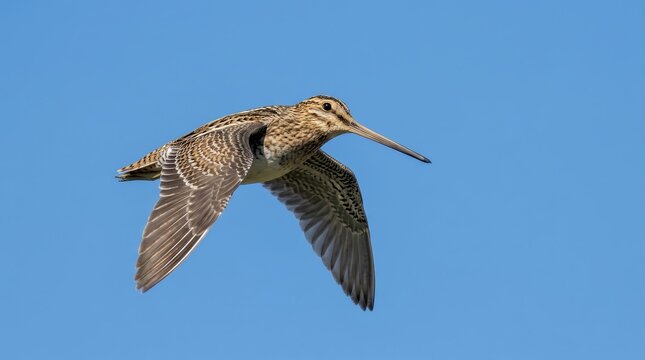 Wildlife photography of an avian species in motion showing detailed wing patterns.