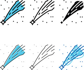 falling star color icon vector. falling star sign. simplified isolated symbol © vectorwin