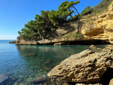Adriatic sea and rocky coastline