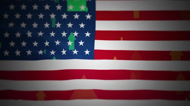 United States of America Flag Background Vector Illustration with Waving Fabric Texture and Stars Stripes Design