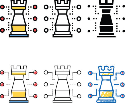 chess tour characteristic color icon vector. multipack chess tour characteristic sign. isolated symbol