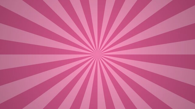 Pink sunburst background with retro radial rays