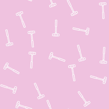 soft faced hammer tool vector line seamless pattern soft faced hammer tool sign illustration