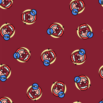 tonsillectomy surgery vector seamless pattern tonsillectomy surgery sign illustration