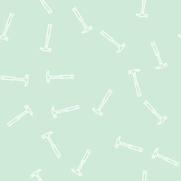 claw hammer tool vector line seamless pattern claw hammer tool sign illustration