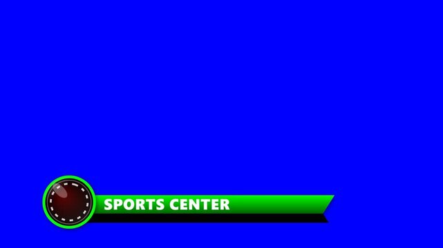 Sports center lower third broadcast graphic design