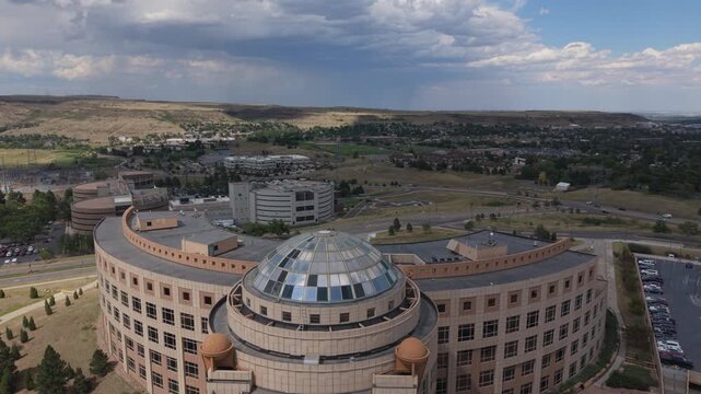 flying counter clockwise around Jefferson County Government Center in Golden CO