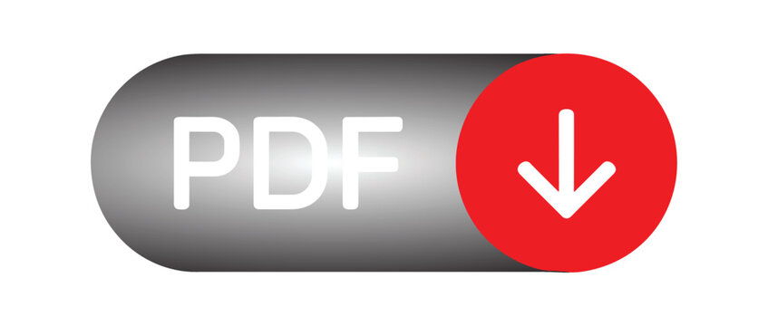 PDF Download Button: A modern, sleek button with PDF text and a red download icon, indicating easy file access and digital document retrieval.