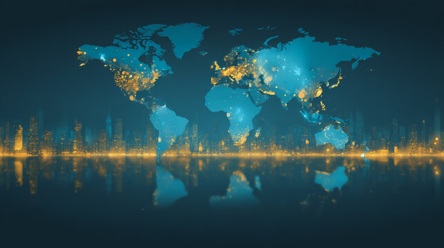 Smart digital Innovation city with connection network reciprocity over the city of future smart wireless digital city and social media networking systems that connects people with in city
