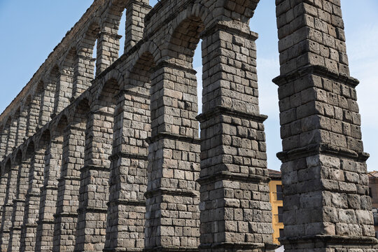 Segovia, spain; 07 25 2026 segovia aqueduct arches showing ancient roman engineering