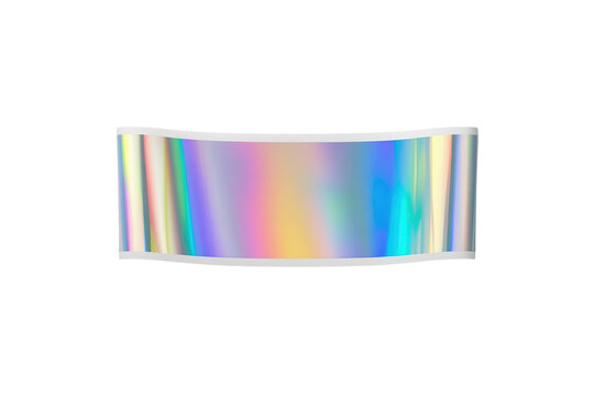 Wide iridescent holographic ribbon strip