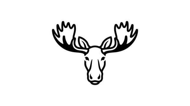 Stylized moose head icon