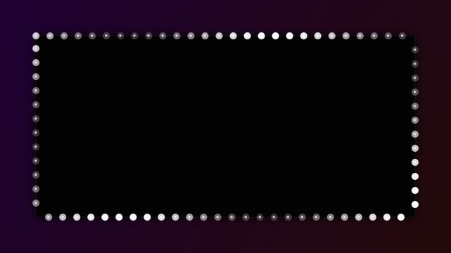 Glowing light bulb frame for cinematic marquee