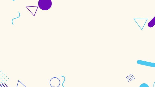 Abstract memphis style geometric motion graphics