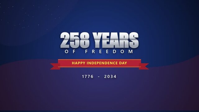 258 years of freedom happy independence day motion