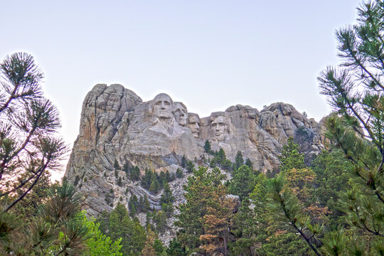 Mount Rushmore National Monument at sunset