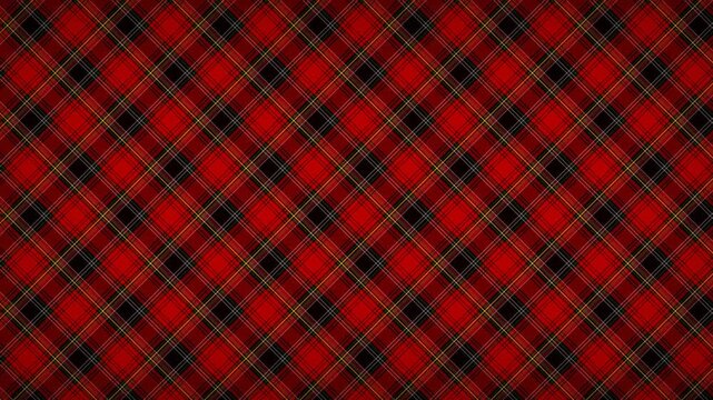 Smooth moving tartan plaid pattern background animation, seamless loopable textile motion.