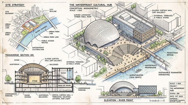 Architectural design concept plan