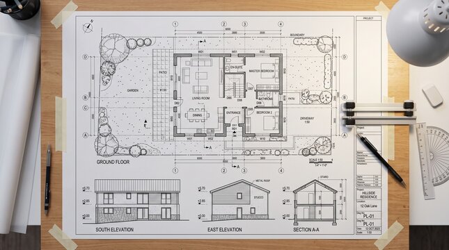 Architectural House Blueprint