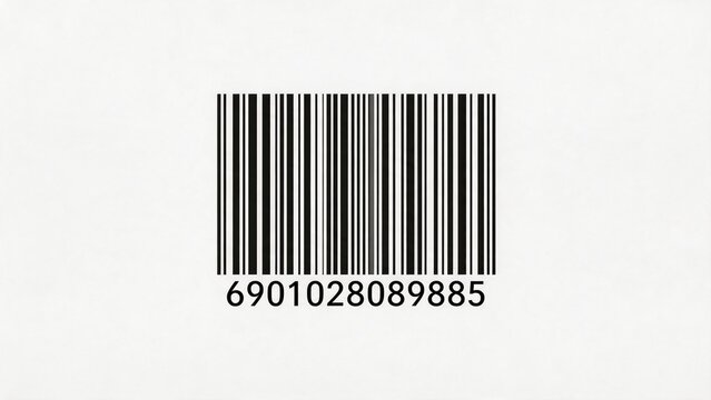 Barcode with numerical code on white background
