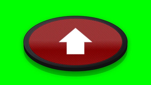 Red button with white arrow on green background.