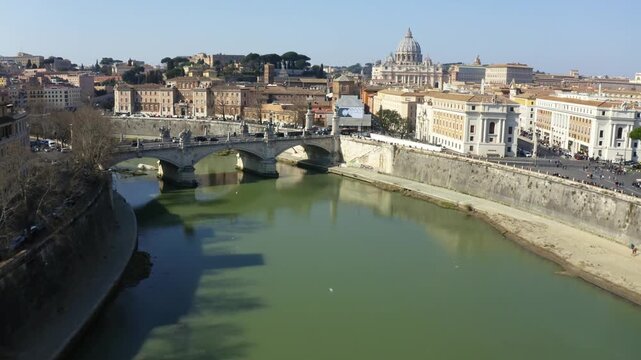 Flying Over St Angelo Bridge