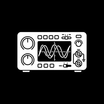 Detailed digital oscilloscope interface and control panel icon.