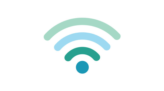 Wifi signal icon connectivity flat vector graphic for technology digital interface
