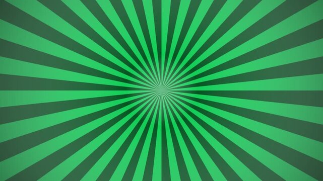 Green sunburst background with radial rays for graphic design and marketing projects