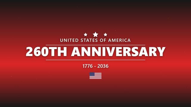 United states 260th anniversary celebration logo