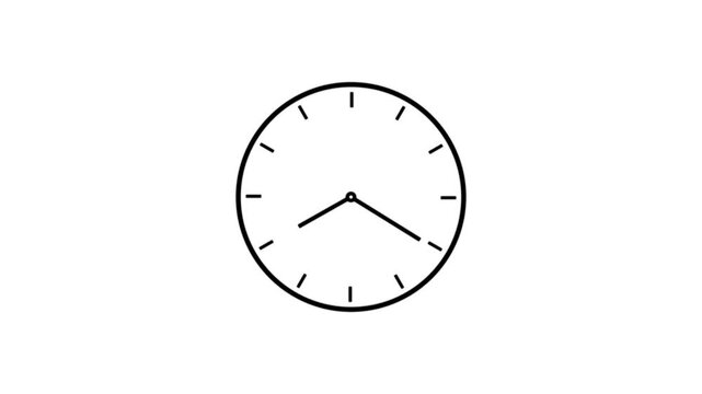 digital clock animation icon on white background.