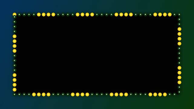 Glowing yellow dot frame for digital video overlay