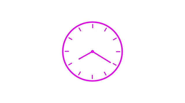 digital clock animation icon on white background.