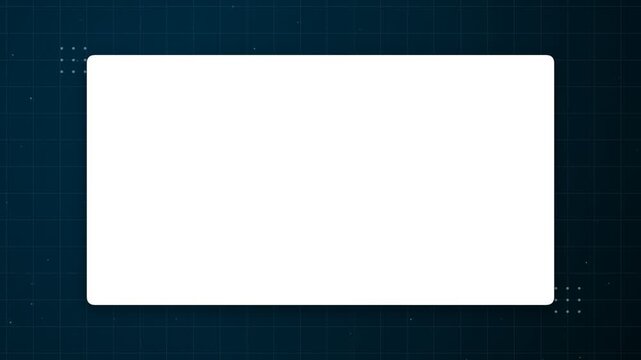 White rectangular frame on dark digital background