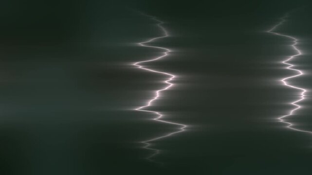 Dynamic Electrical Lightning Bolt Animation on a Dark Stormy Background.