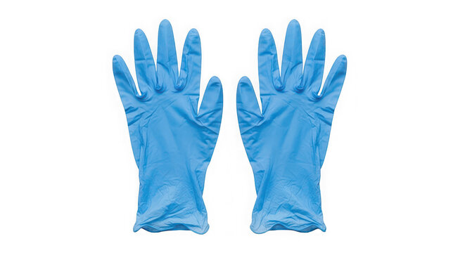 Gloves made of blue nitrile provide essential hand protection for sterile medical environments and laboratory procedures.