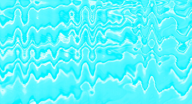 Abstract light blue wavy ripple pattern background isolated on transparent background