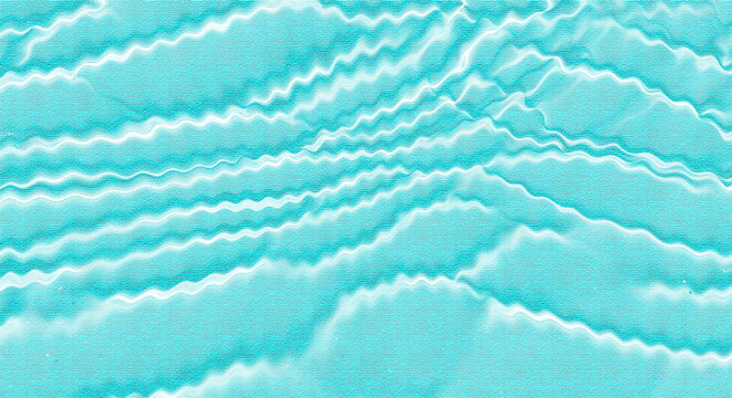 Abstract turquoise background with intricate white wavy patterns isolated on transparent background