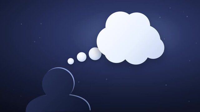 Looping Thinking Cloud with Continuous Rising Smaller Bubbles