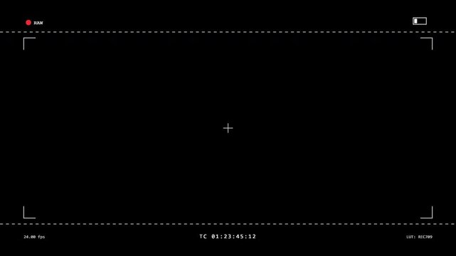 Dslr camera frame viewfinder Cinematic Wide Screen Ratio Anamorphic Crop Film Overlay UHD 4K